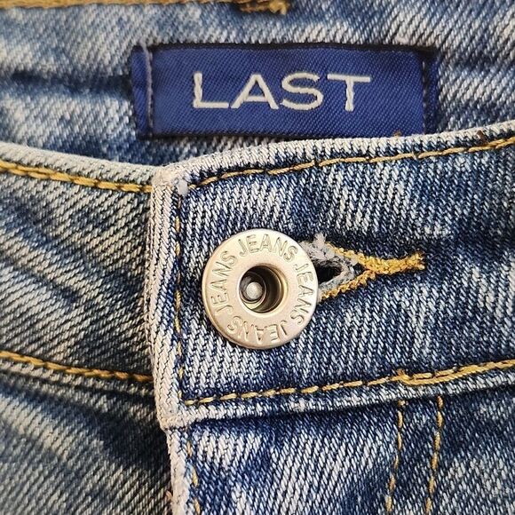 LAST Women's Wide-leg Cotton Blue Denim Jeans Capri Pants Small - Picture 5 of 12